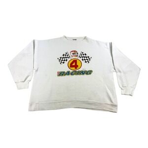 Vintage Joe Cool Racing Sweatshirt Mens Large 4 Checkered Flags Pullover 1997 90